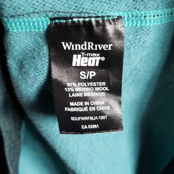 Teal Wind River Ladies Wool Base Layer Long Sleeve T-Max Heat, Size Small - Picture 2 of 13